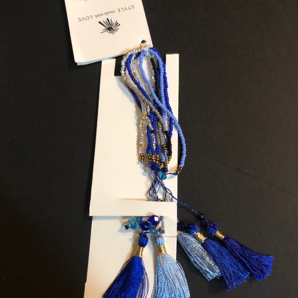 Bracelets NIB Noonday Collection Blue Tassels